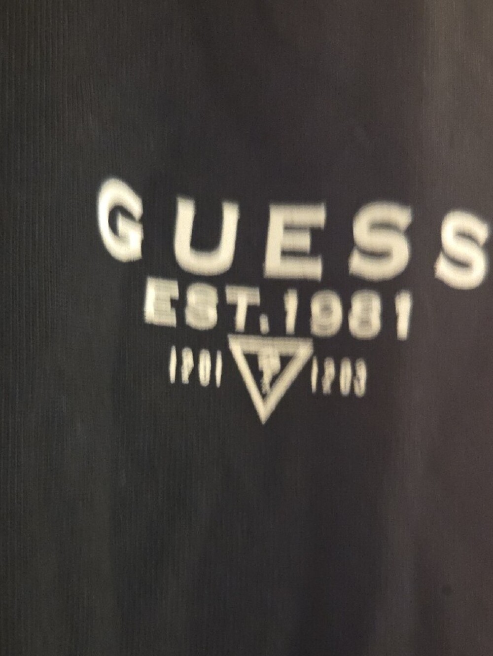 GUESS Men’s Black Logo Short Sleeve Crew Tee - Picture 4 of 4